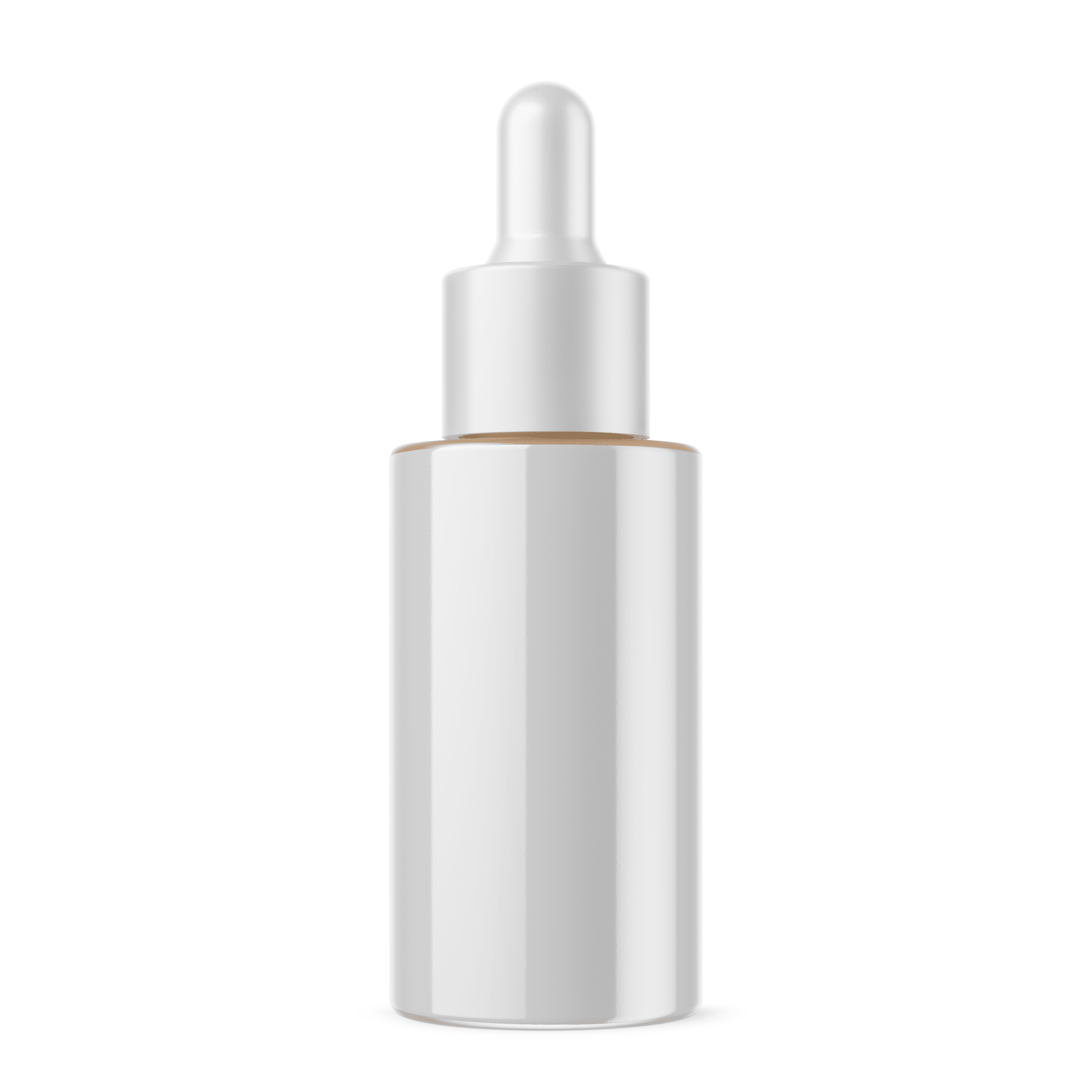 drop skincare container with white logo and white top for private label website 