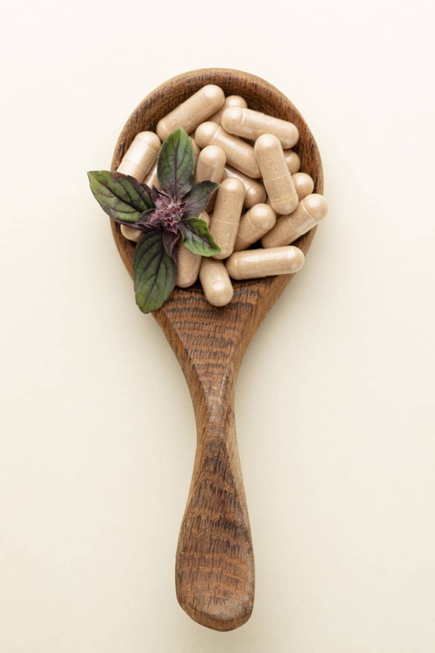 Alternative Medicine. Herb capsule, Nutritional Supplement.