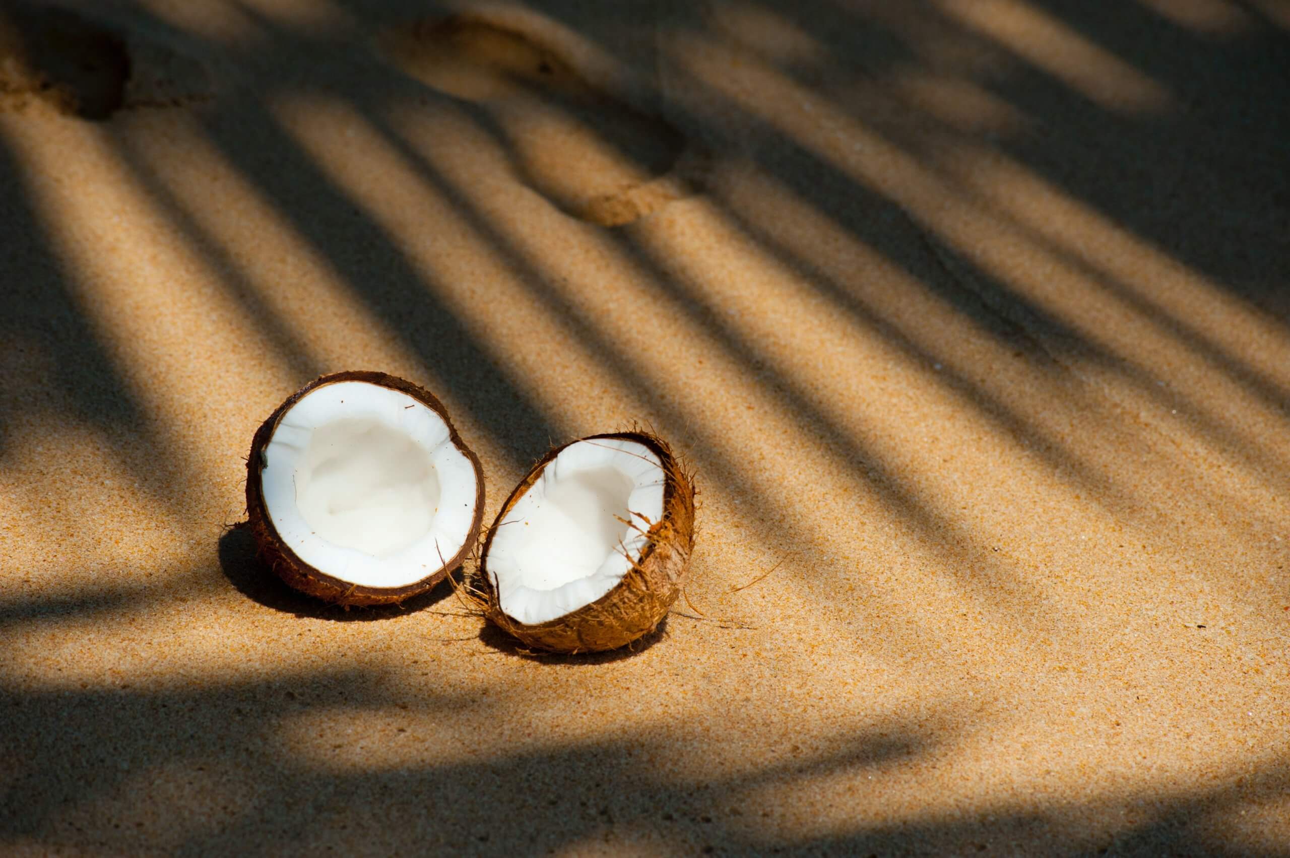 MCT Coconut butter or coconut oil. Organic healthy food, beauty, and SPA concept. Gray background. Copy space