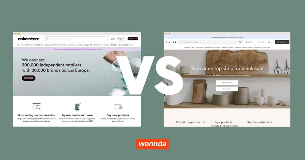 Faire or Ankorstore - B2B Wholesale differences