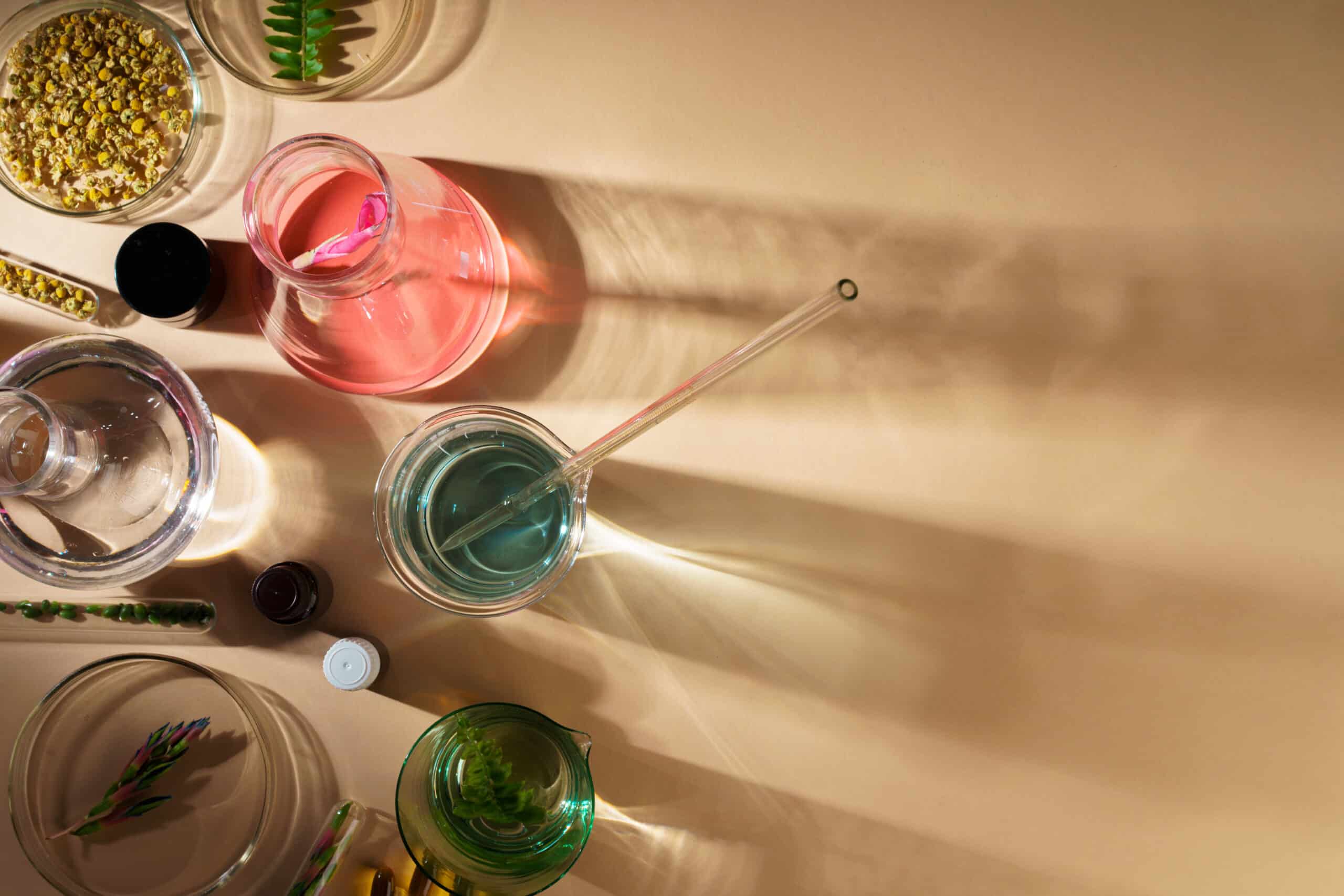 Concept research of beauty and skincare dietary supplements at laboratory