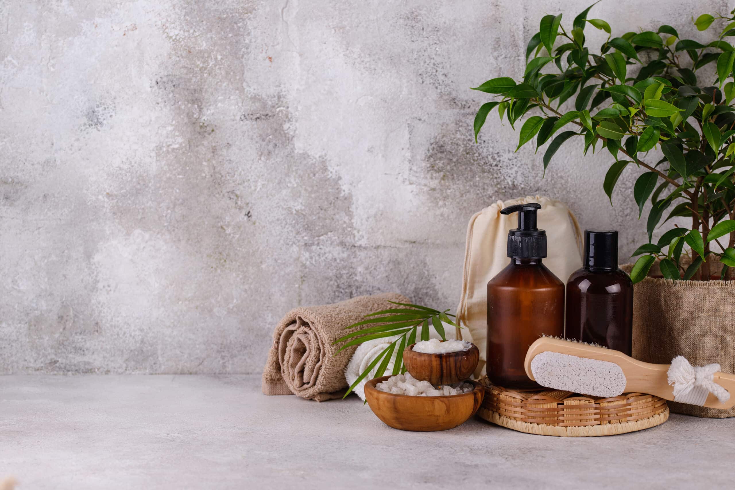 Reusable skincare accessorize. Zero waste sustainable lifestyle concept