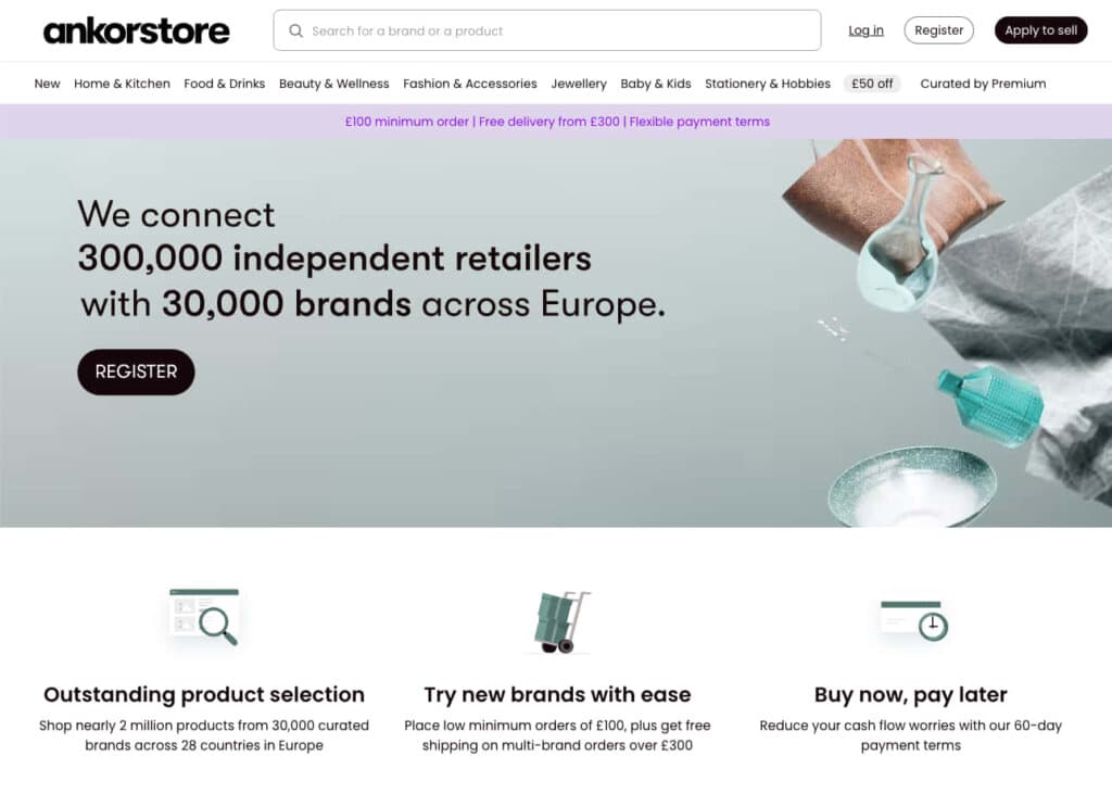 Faire oder Ankorstore? Die besten B2B-Großhandels-Websites
