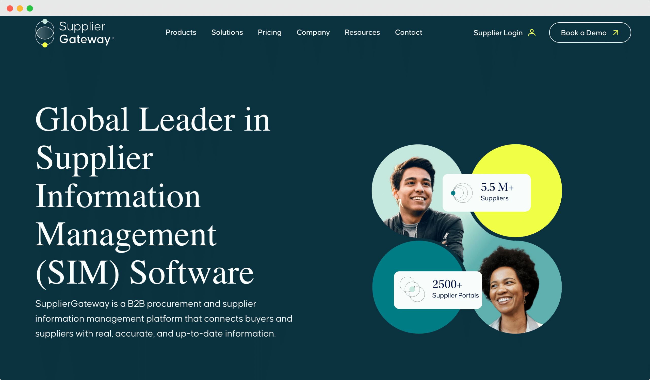 Main website of SupplierGateway - Enhancing Supplier Management