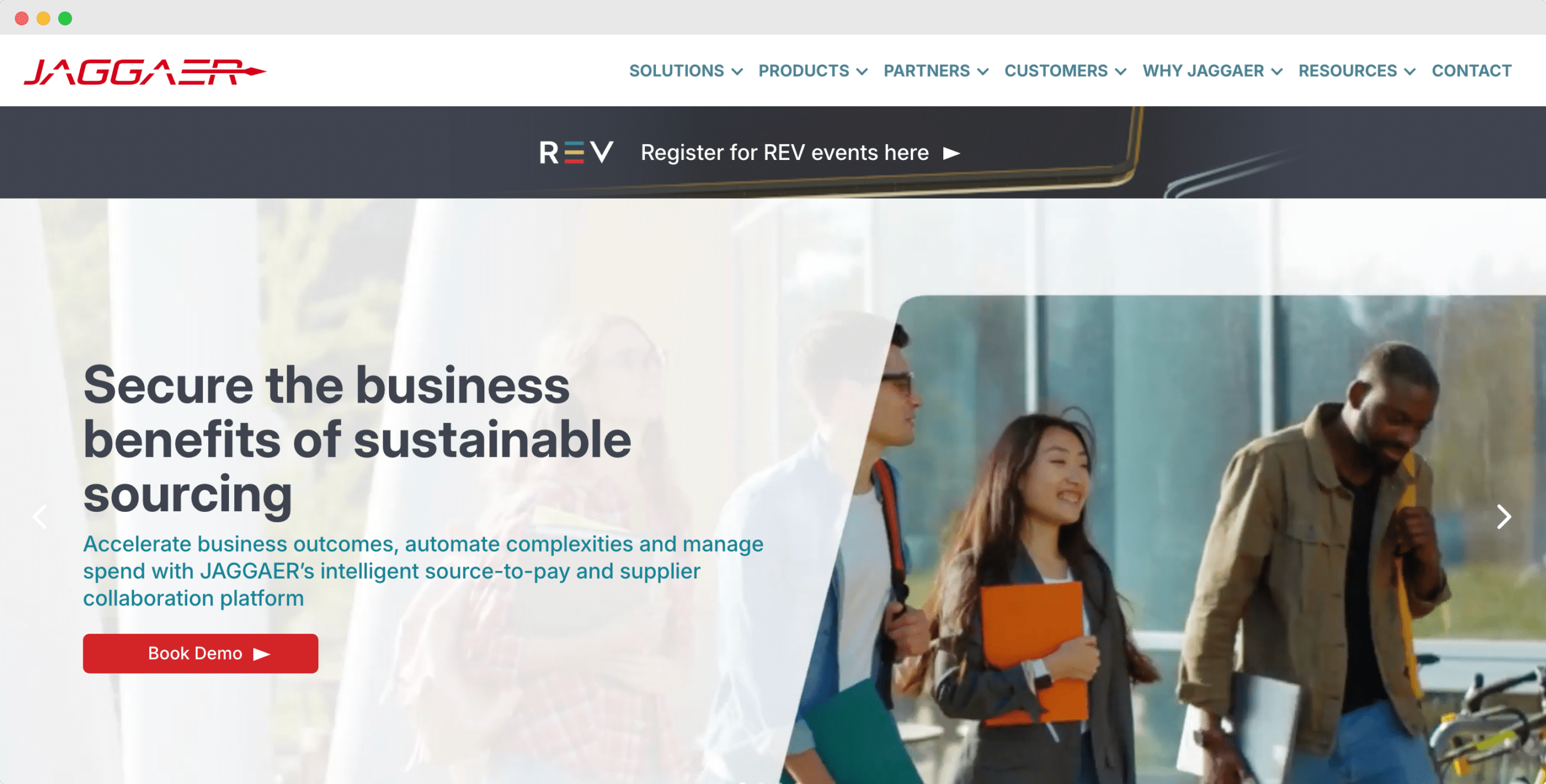 Main website of Jaggaer - Streamlined Supplier Management
