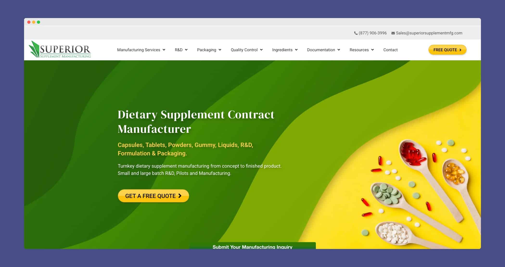 superior supplement manufacturing